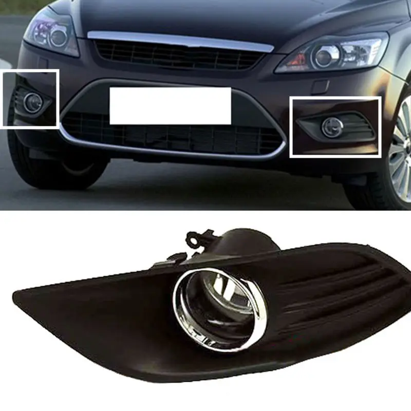 

For Ford focus sedan 2009-2010 2pcs Front Fog LampNO BULB+ Fog Lamp Grille