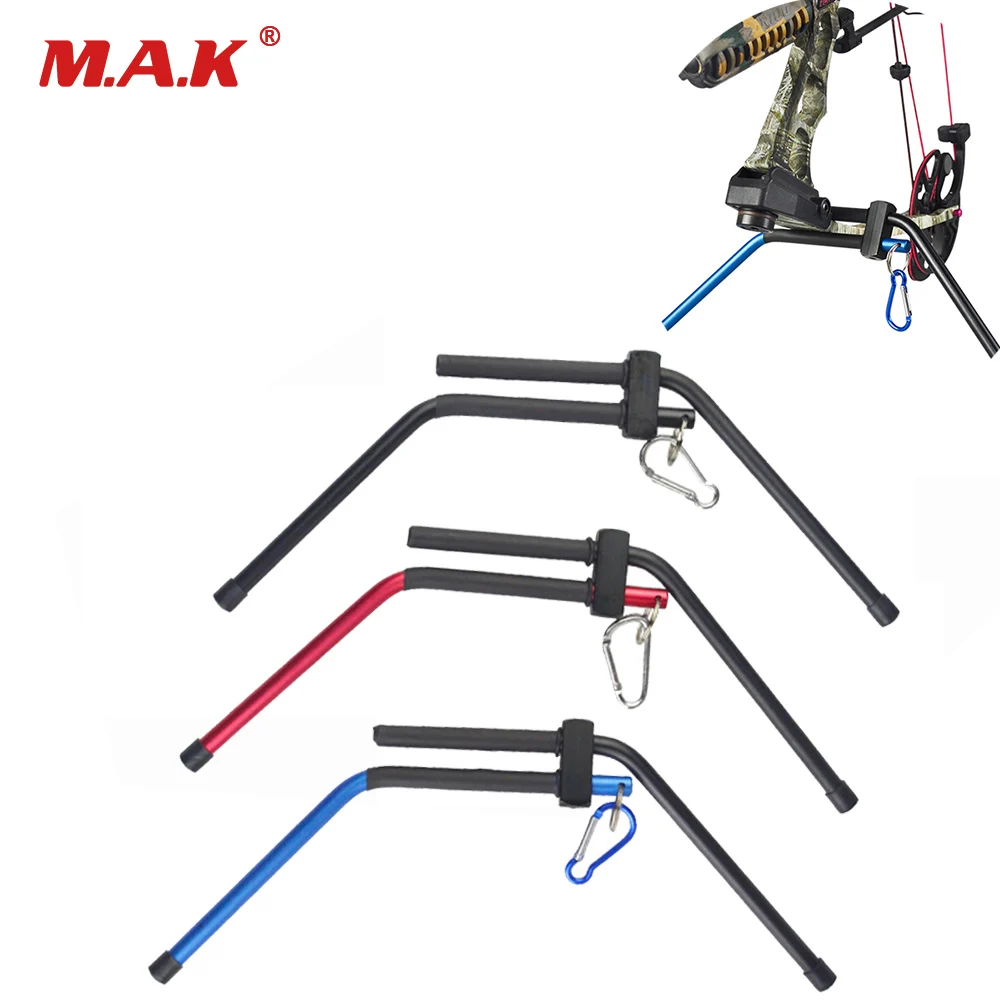 Archery Compound Bow Stand Metal Portable Stand with Buckle Bow Support