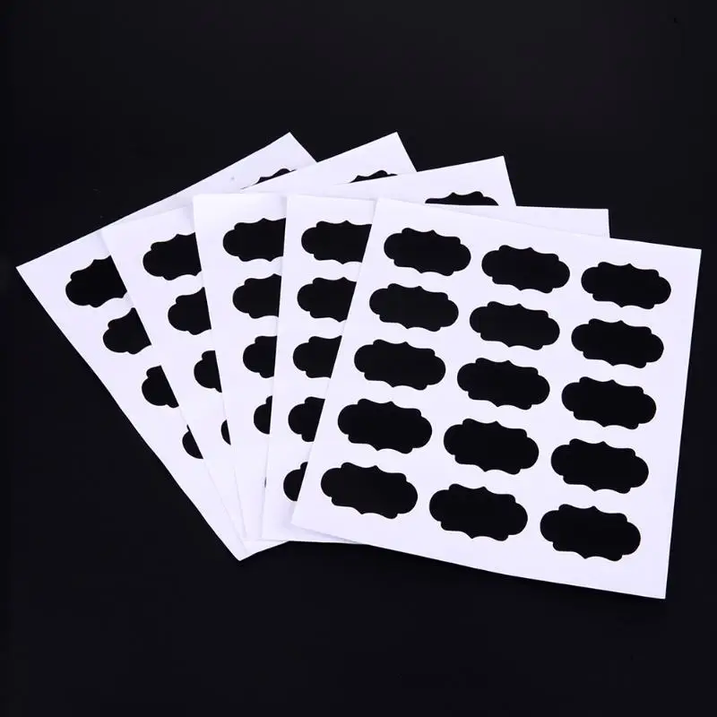 15/36/50/75pcs Stickers Blackboard Sticker Label Sticker Organizer Kitchen Chalkboard Craft Mark Multifunction Novel Stationery
