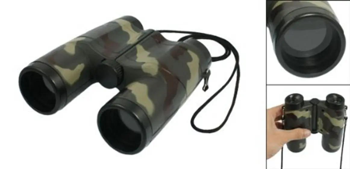 SODIAL (R) 4X31 مللي متر عدسة التمويه نمط تليسكوب مزود بمنظار ثنائي ل الطفل + الرقبة حزام