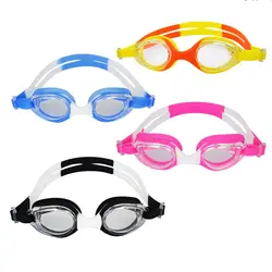 Красочные Регулируемые Детские водонепроницаемые противотуманные из силикона УФ щит Очки для плавания, защитные очки с коробкой