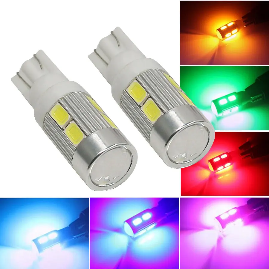 1 шт. светодиодный автомобильная светодиодная лампа T10 194 W5W 10 SMD 5730|signal lamp|light brakebrake