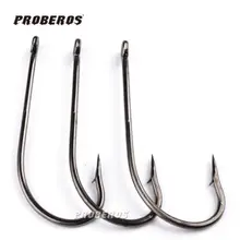 Lot 100pcs O shaughnessy Black Fishing font b Carp b font Hooks Stainless Steel Jig Big