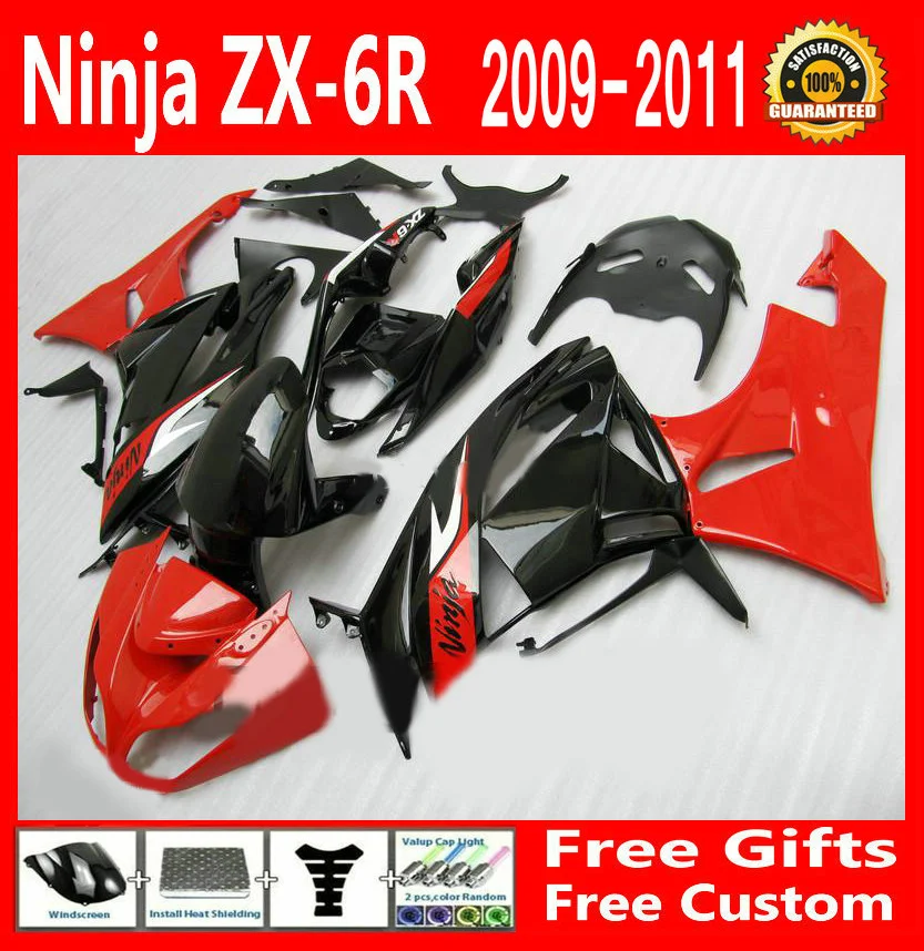 Pop!!! ZX6R 2009 2010 2011 Fairing kit For Kawasaki NINJA ZX-6R 09 10 11 (EMS free) Fairings g42