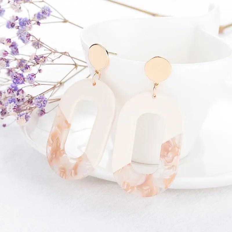 Oorbellen Aretes Новый Мода смолы сережки Brincos Lbxzl модные Черепаховые серьги мульти Цвет