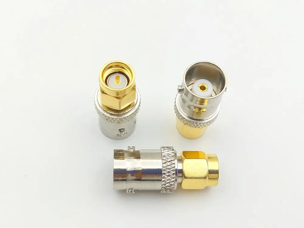 30 шт. медный BNC Женский позолоченный SMA штекер Коаксиальный RF антенный адаптер|bnc