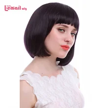 Парик L-email Сейлор Мун Косплей Парики Сейлор Сатурн парики Томоэ Хотару 30 см короткие фиолетовые синтетические волосы Perucas Косплей парик