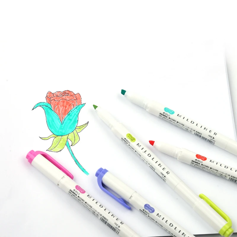 1 шт. японская Зебра mildliner color wkt7 Милая двойная головка флуоресцентная ручка маркеры цветные маркеры школьные принадлежности кавайи