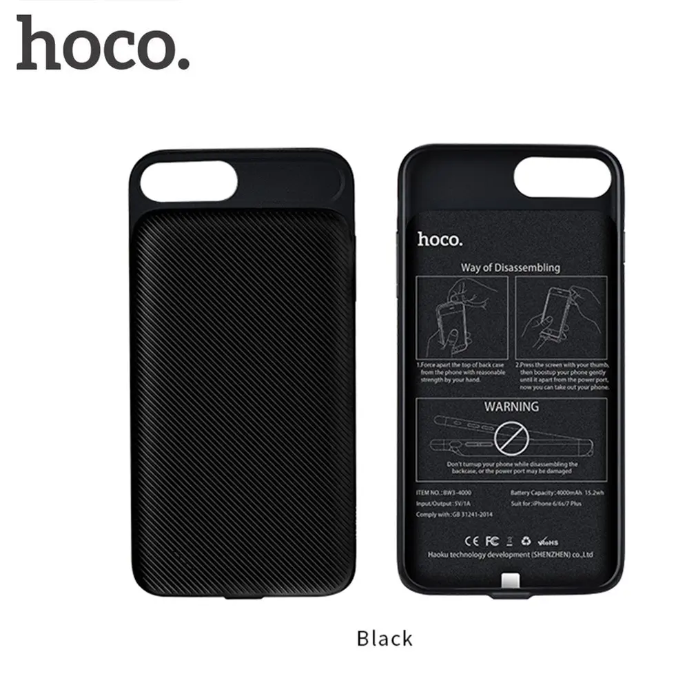 

HOCO BW3-4000 Cige Back Clipped Power Bank Lithium Polymer Core 4000mAh With LED Indicator For iPhone 6Plus 6sPlus 7Plus
