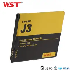 WST Батарея для samsung Galaxy J3 J3109 G5306 J5 J500F реального Ёмкость 2600 mAh замены батарей для samsung мобильного телефона