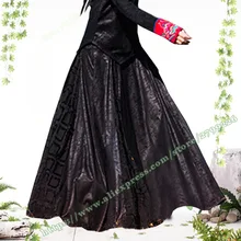 Осенняя и зимняя кожаная стеганая черная плиссированная Женская длинная юбка дизайн/Праздничная сетка макси юбки для женщин