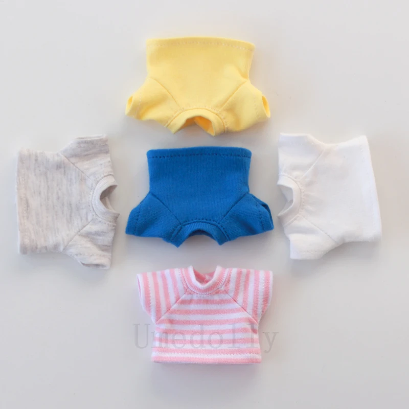 

1PCS High Quality Handmade Mini T-shirt for Ixdoll, ob11, Blyth, Middle Blyth, 1/6 BJD, 1/8 BJD Doll Clothes Accessories