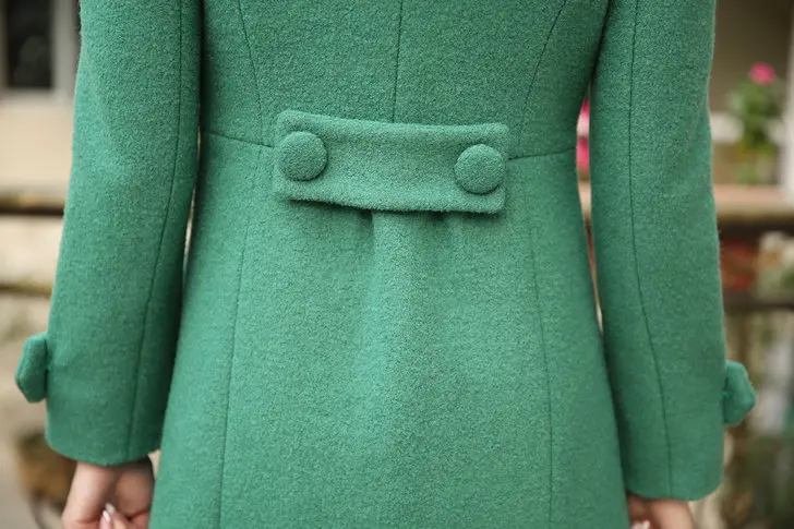 YAGENZ, Женская Осенняя/Зимняя шерстяная куртка, Корейская тонкая однобортная Женская куртка, однотонная теплая зимняя женская куртка с длинным рукавом