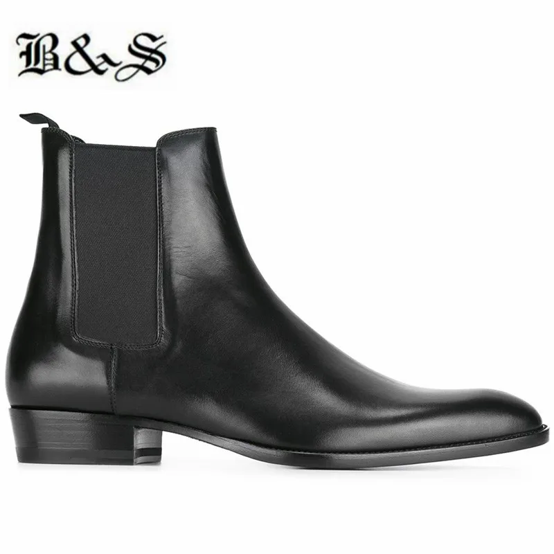 Talla 45 EU Botas Chelsea Grafters M186 Para Hombre - Cuero Negro