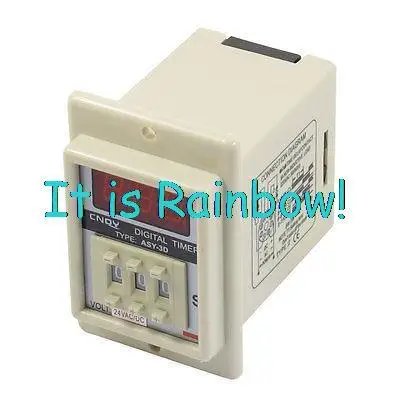

Free Shipping AC/DC 24V 2 NO 2 NC DPDT 0.01-9.99 Second 9.99s Time Delay Relay Timer ASY-3D