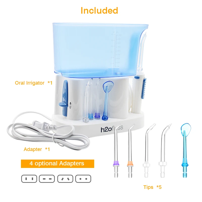 

h2ofloss portable oral irrigator water flosser 5pcs Dental irrigator electric teeth cleaner water flosser Jet oral irrigator