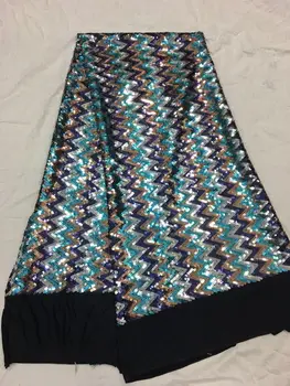 

High Quality sequins mesh lace fabric CiCi-51211 with Newest African French Lace with Sequins
