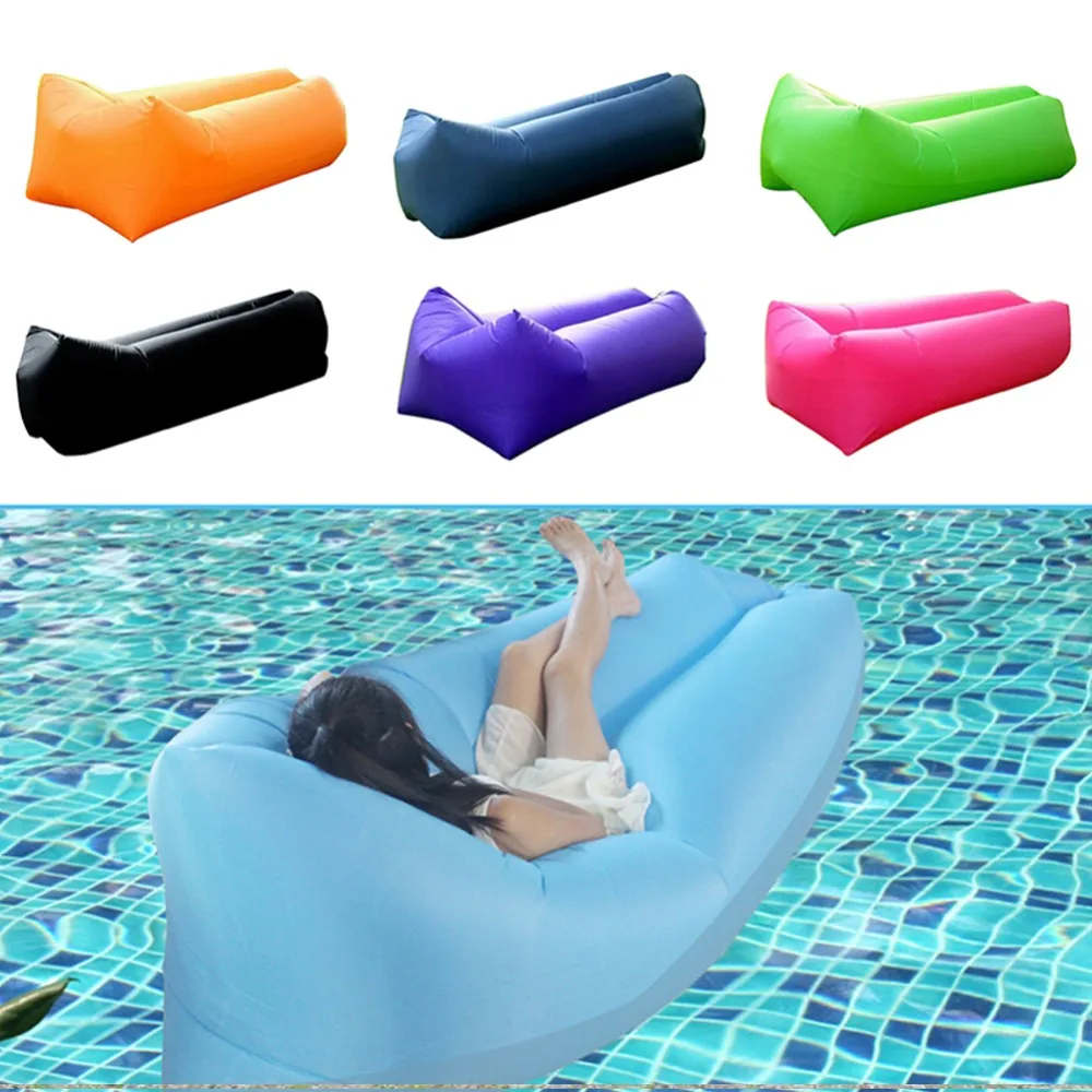

Inflatable Beach Sleeping Bag Folding Sofa For Kids Adult Outdoor Camping Travel Relax Air Sleeping Bed Lazy Pouf Beach Cushion