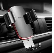 Универсальный автомобильный держатель для телефона с зажимом, автомобильный держатель для телефона, автоматический Автомобильный держатель для мобильного телефона в автомобиле - Цвет: air outlet black