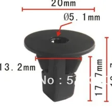 Пластиковые зажимы и крепежи#10 Размер винта для 9991-00-503 или 90662-671-0030 или 68425-H5000
