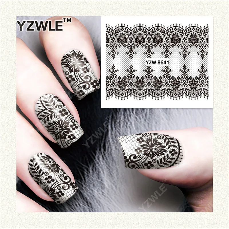 

YZWLE 1 Sheet DIY Decals Nails Art Water Transfer Printing Stickers Accessories For Manicure Salon YZW-8641