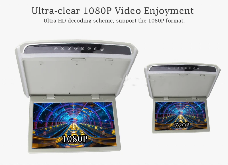 12,1 дюймовый потолочный телевизионный 1080P TFT lcd сенсорный экран для крыши автомобиля откидной DVD плеер Поддержка FM/HDMI порт/SD MP5 Монитор