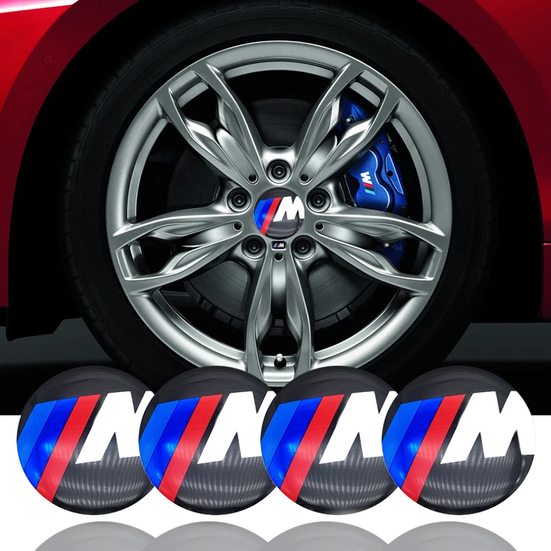 4pcs 56.5mm Car Rim Wheel Center Hub caps Resin Badge wheel Decal Sticker for BMW E60 E30 E34