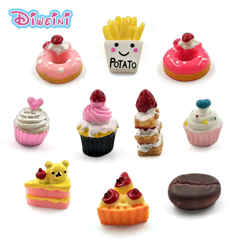 Doll-House Dessert Miniature-Figurine Simulation-Snack Kitchen-Toy Diy-Accessories Pretend-Play