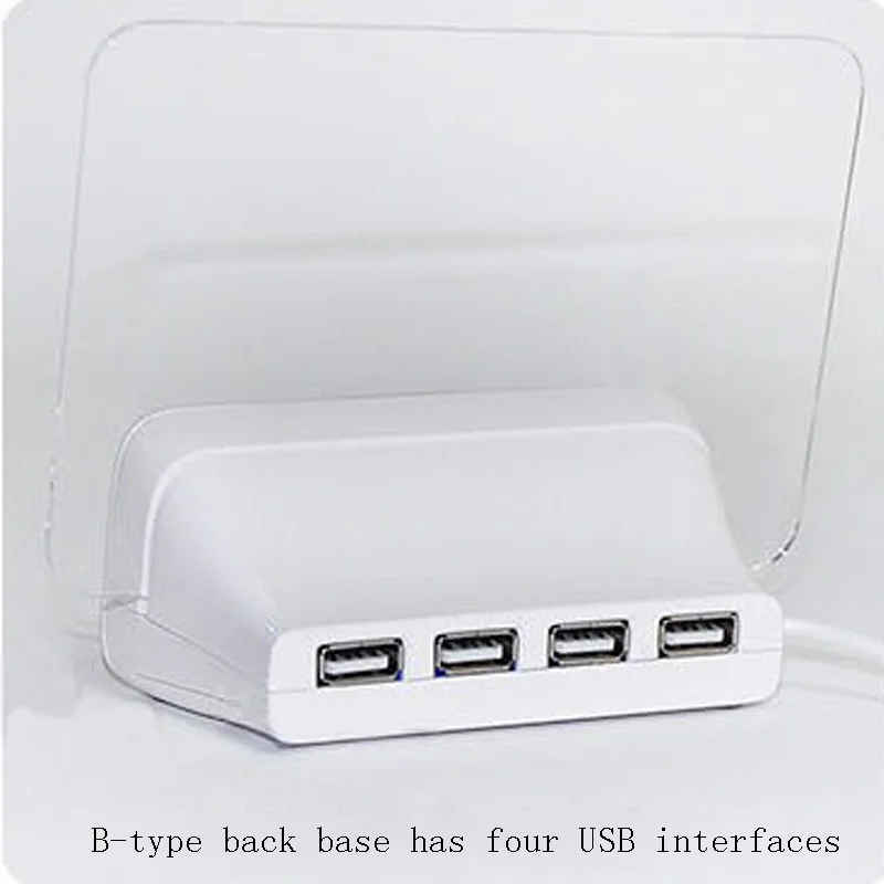  Blue Green light Digital Alarm Clock LED Despertador Fluorescent with Message Board USB 4 Port Hub 
