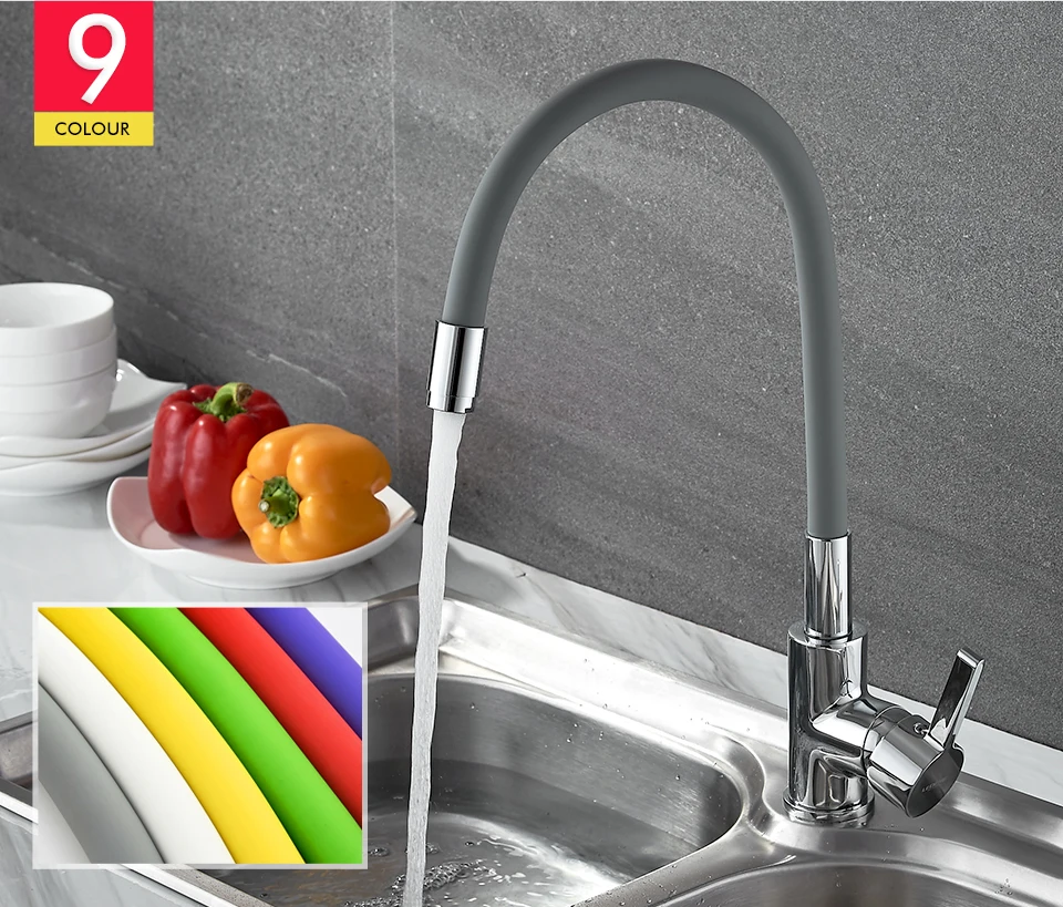 LEDEME Brass Kitchen Faucets Hot And Cold and Water Faucets Chrome Basin Sink Square Tap Mixers Kitchen Faucet L4898