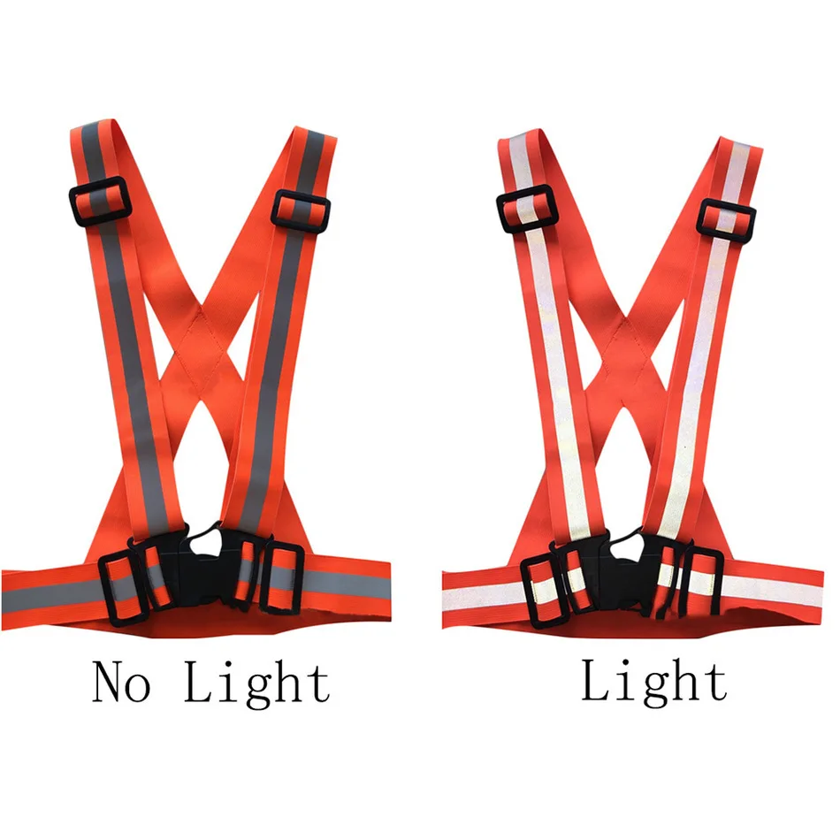 Унисекс Детская Безопасность эластичный ремешок Светоотражающие Безопасности Светоотражающие ремень защита Открытый Бег Жилеты жгут светоотражающий ремень