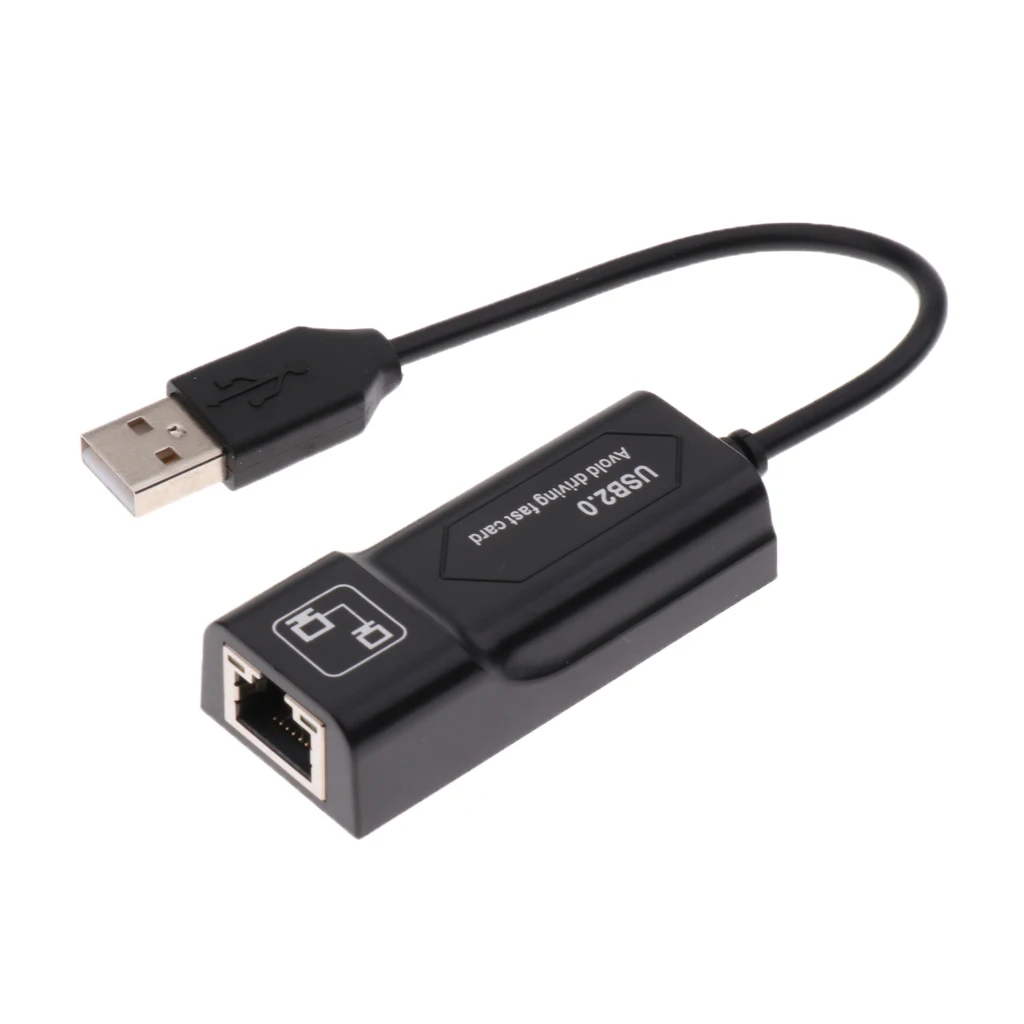 80MA/5V Ethernet Adapter for USB to RJ45 Port 10/100Mbps USB 2.0