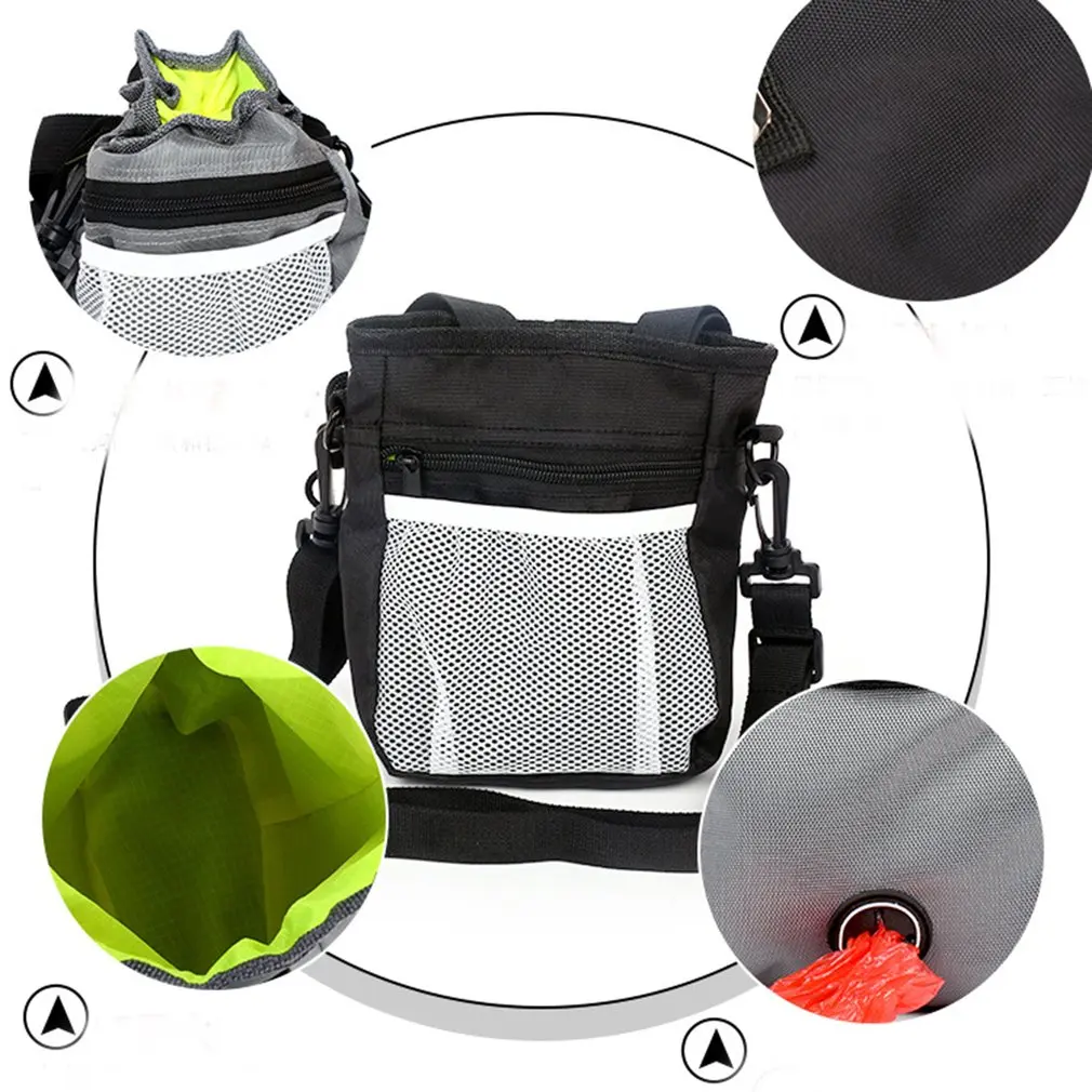 

Dog Treat Training Pouch Oxford Feed Storage Bag Portable Snack Reward Waist Bag with Shoulder Strap for Outdoor Travel
