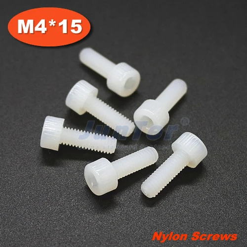 

500pcs/lot M4*15 Nylon Allen Bolt Hex Socket Head Cap Screws