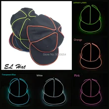 10 цветов модный светодиодный светящийся Кепка в стиле хип-хоп неоновая электрическая проволока светящаяся Спортивная мужские женские шапки светящаяся хип-хоп кепка для танцора