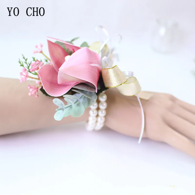 cuff bracelets bridesmaid wrist flower wedding  (23)