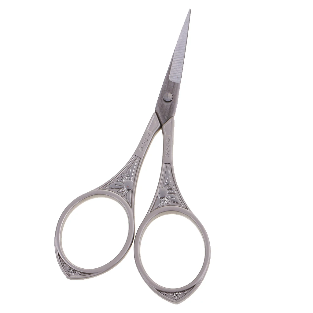 Stainless Steel European Vintage Floral Scissor for DIY Embroidery Sewing Craft Black/Sliver/Gold
