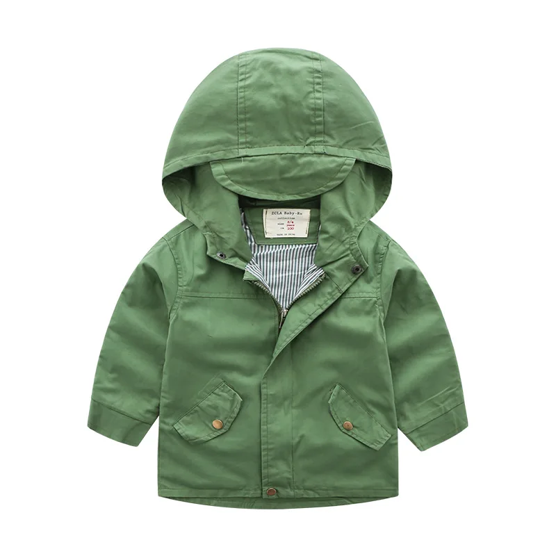 

New Boys Windbreaker For Kids Letter Bear Embroidery Boys Jackets And Coats Hooded Spring Autumn Children Outerwear