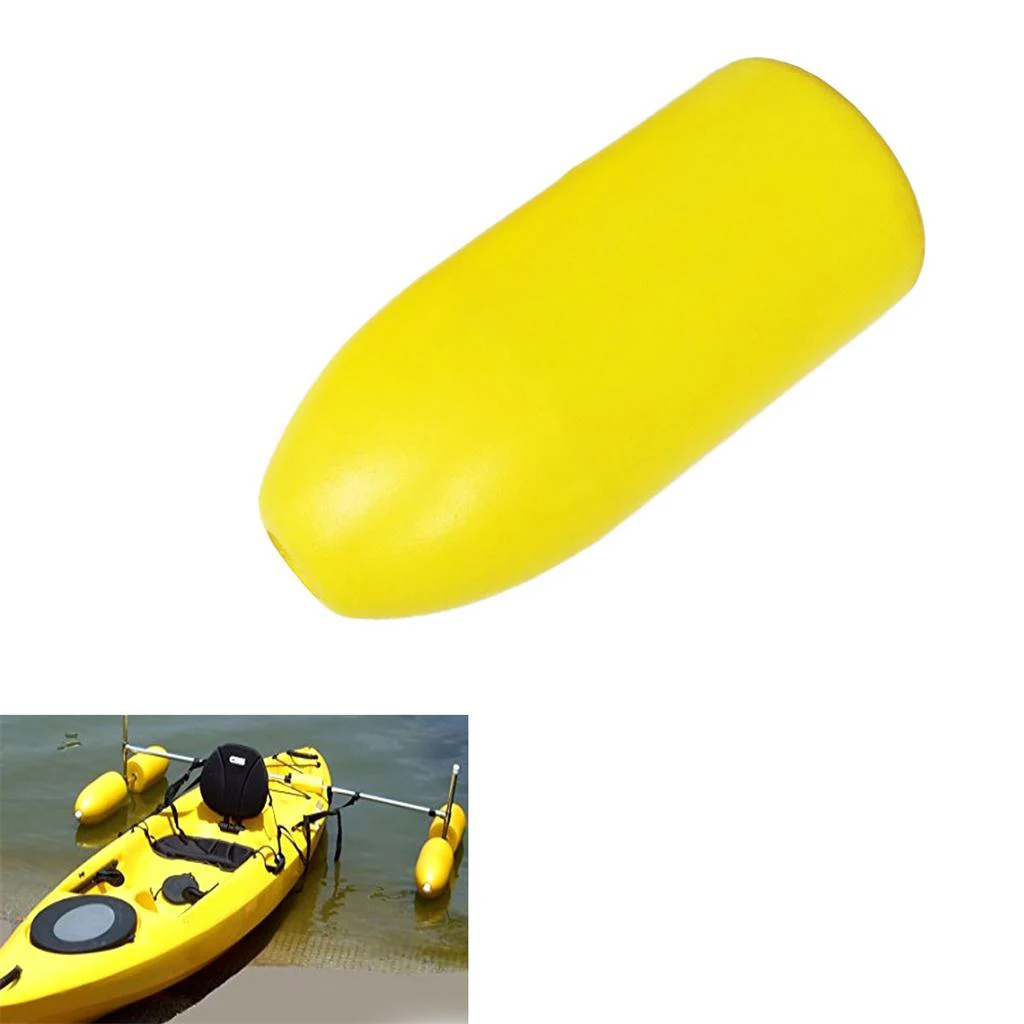 4Pcs 11inch Lightweight Floating Outrigger Stabilizer Durable Water Sports Accessories for Kayak Canoe Boat Fishing Yellow