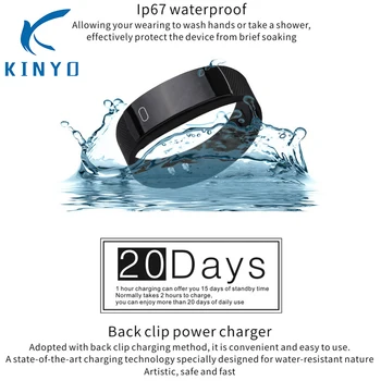 

2018 Newest Original Bluetooth Smart Band Bracelet Wristband IP67 Waterproof Blood Pressure Sleep Monitoring pk xioami band 3