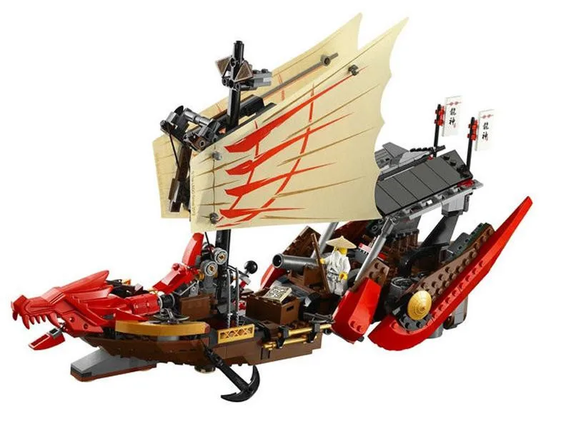 

2017 New Ninja Destiny Bounty Dragon Boat Ship model Building Blocks Compatible with 9446 Lepin DIY Bricks Toys for children