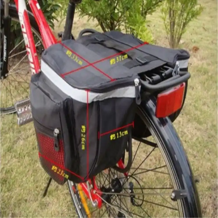 Pannier Bag-25L Waterproof Mountain Road Bicycle Bike Rack Rear Seat Tail Carrier Trunk Double Pannier Bag