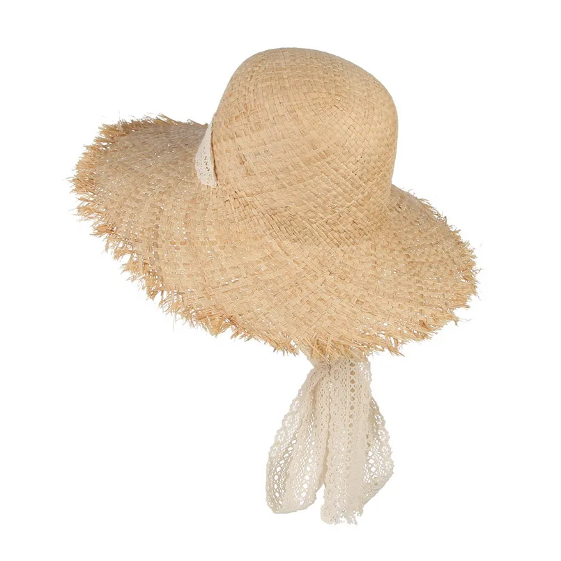 Gemvie بسيط جديد أزياء الصيف قبعات من القش للنساء واسعة حافة الرافية قبعة الأبيض شريطة من الدانتيل الدانتيل متابعة شاطئ قبعات السيدات قبعة الشم... Gemvie بسيط جديد أزياء الصيف قبعات من القش للنساء واسعة حافة الرافية قبعة الأبيض شريطة من الدانتيل الدانتيل متابعة شاطئ قبعات السيدات قبعة الشم...
