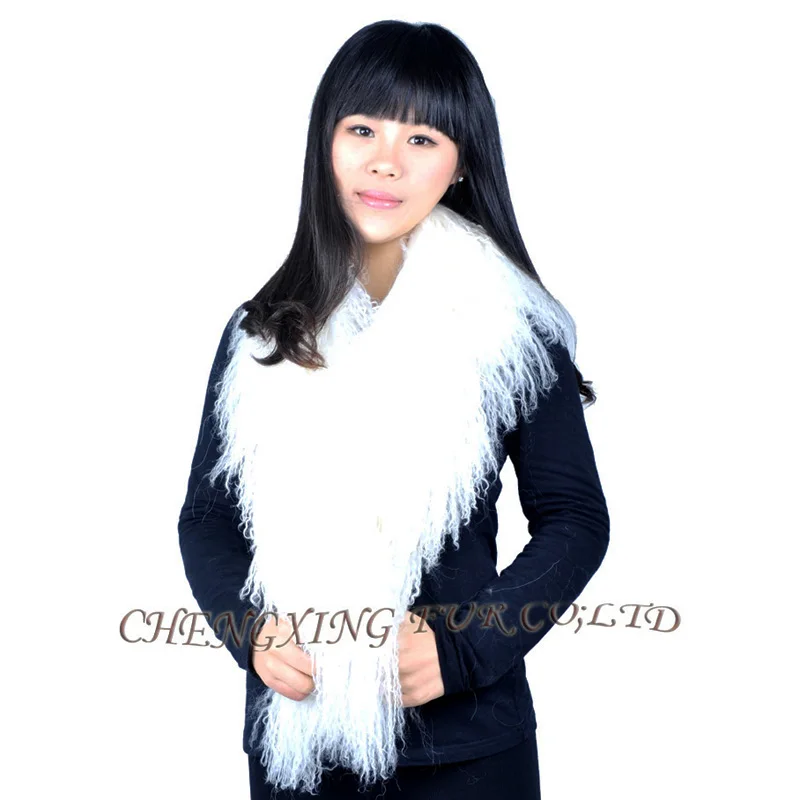 Женский воротник из натурального монгольского овечьего меха|fur scarf|designer scarfscarf