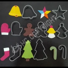 Рождественские Звездные ангелы, перчатки, носки, Пряничный человек, колокольчики, перчатки в форме печенья, печенья, вечерние, DIY, инструмент для выпечки, Рождественские Формы для выпечки