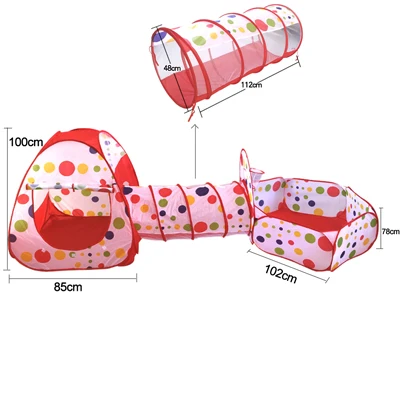 Портативная детская палатка, игрушечный мяч, бассейн для мальчиков и девочек, замок, игровой домик, детский маленький домик, складной детский пляжный тент - Цвет: P