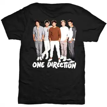 

Large Women's One Direction T shirt - 1d Band Standing Official Womens New Summer New Men Cotton T-Shirt top tee