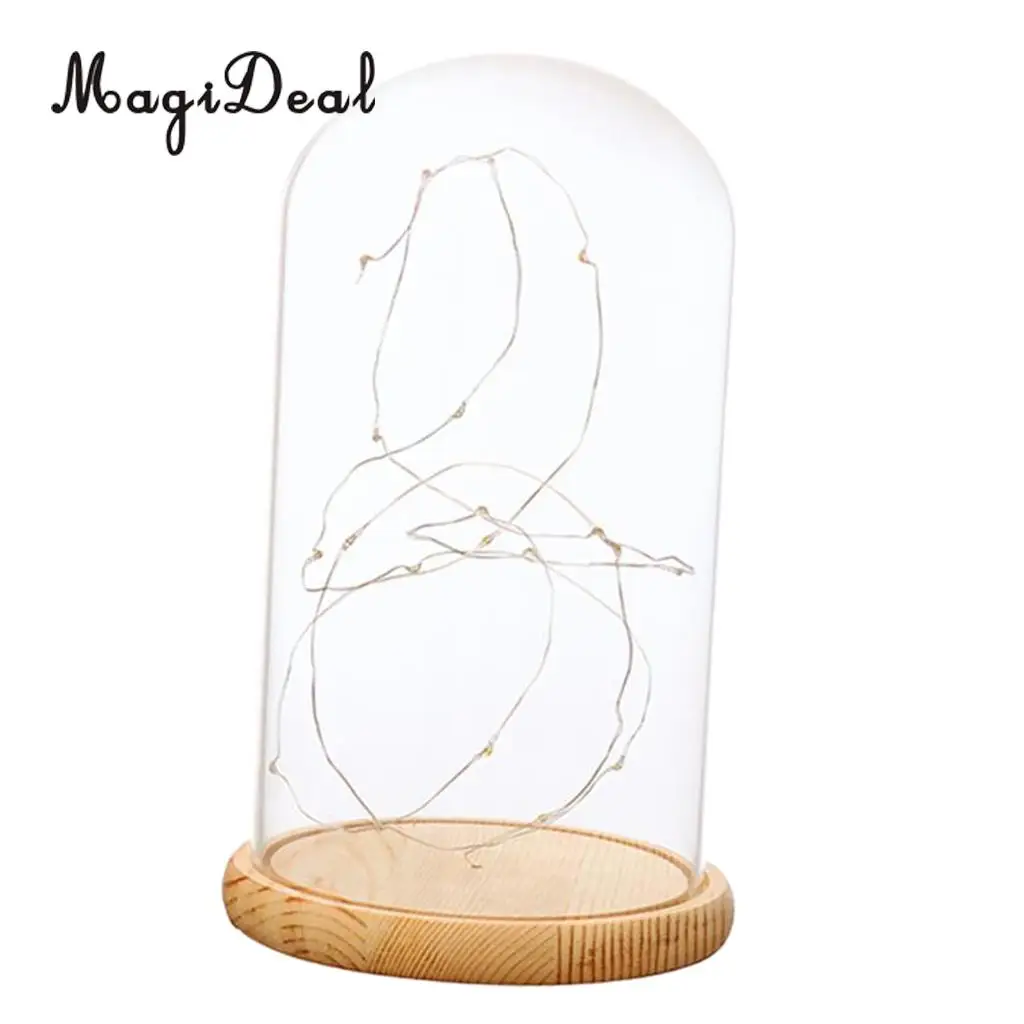 Christmas LED Lights Decoration Wedding Party Glass Display Cloche Domes Fairy Lights Decorative Ornament Crafts