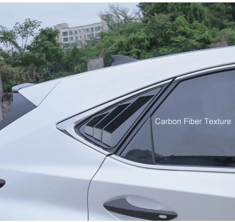 QHCP ABS Автомобильный задний треугольный Декор боковое окно затвор наклейка из углеродного волокна стиль подходит для Lexus NX200 300 200T 300H