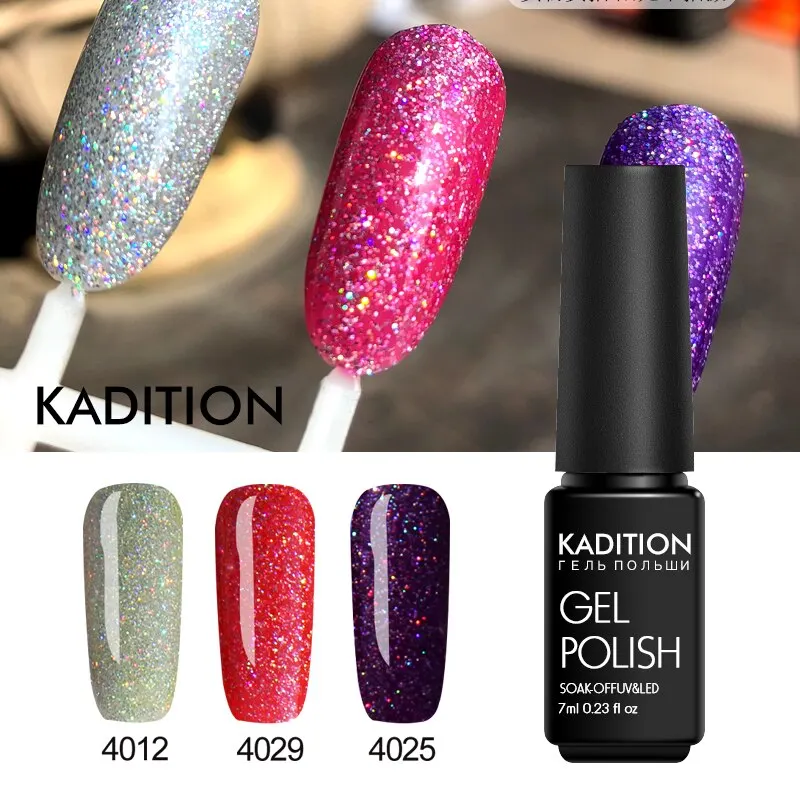 

KADITION New Neon 7ml Color Nail Gel Polish UV LED Soak Off Semi Permanent Neon Gel Varnish Gelpolish Lucky Bling Hybrid Lacquer